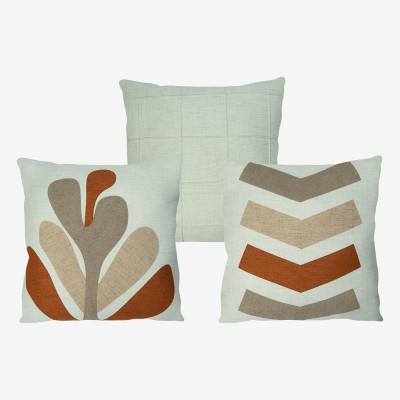 22953 - 2559  - Trio Promocional Italva - Marfim | Terracota Capa (sem enchimento)